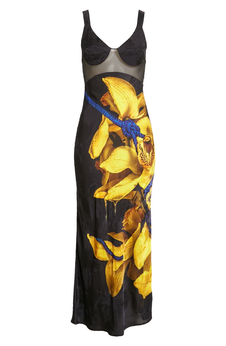 Jason Wu Collection Floral Placement Print Dress, Alternate, color, 