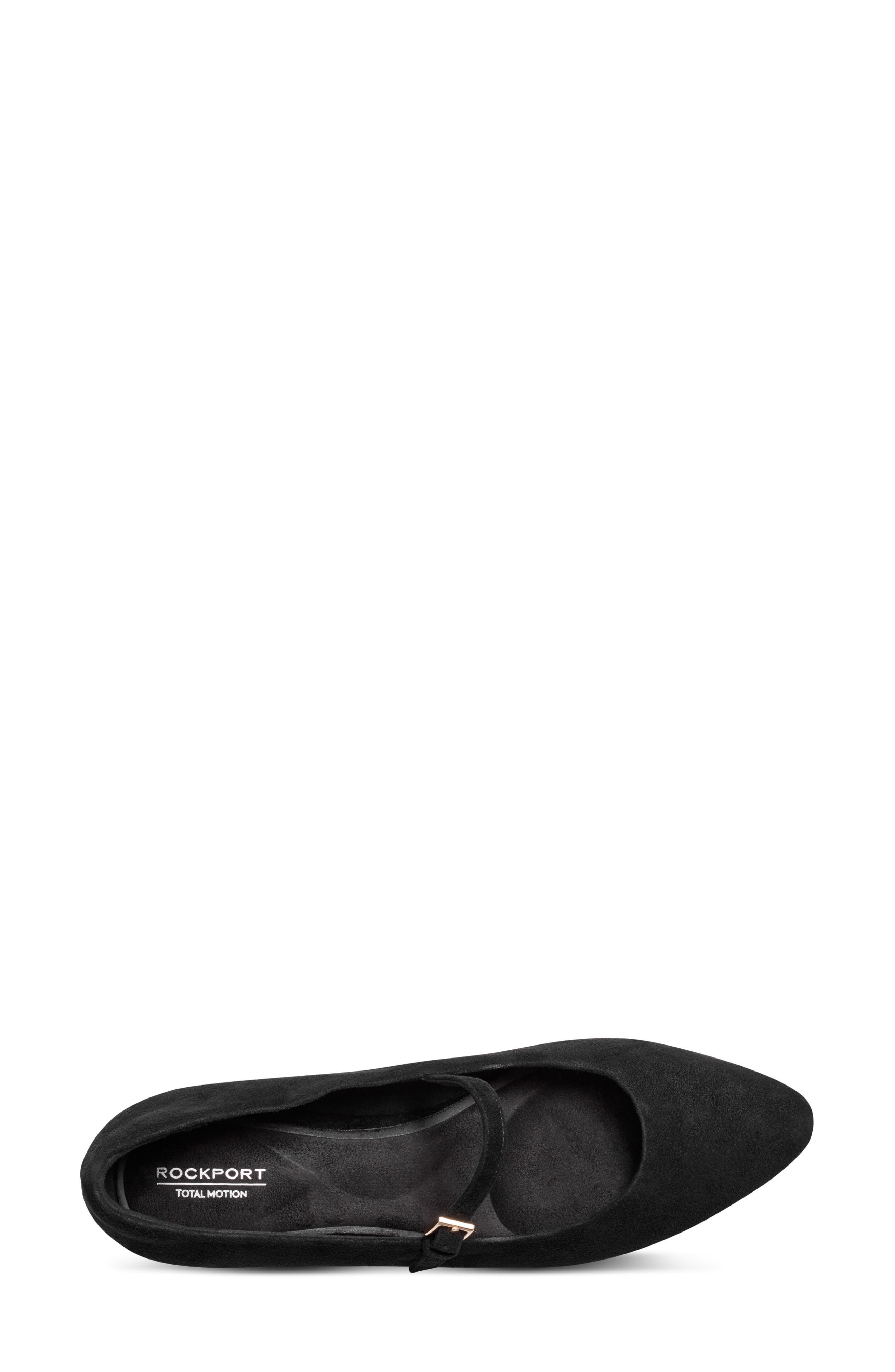 Rockport Taren Pointed Toe Flat, Alternate, color, Black