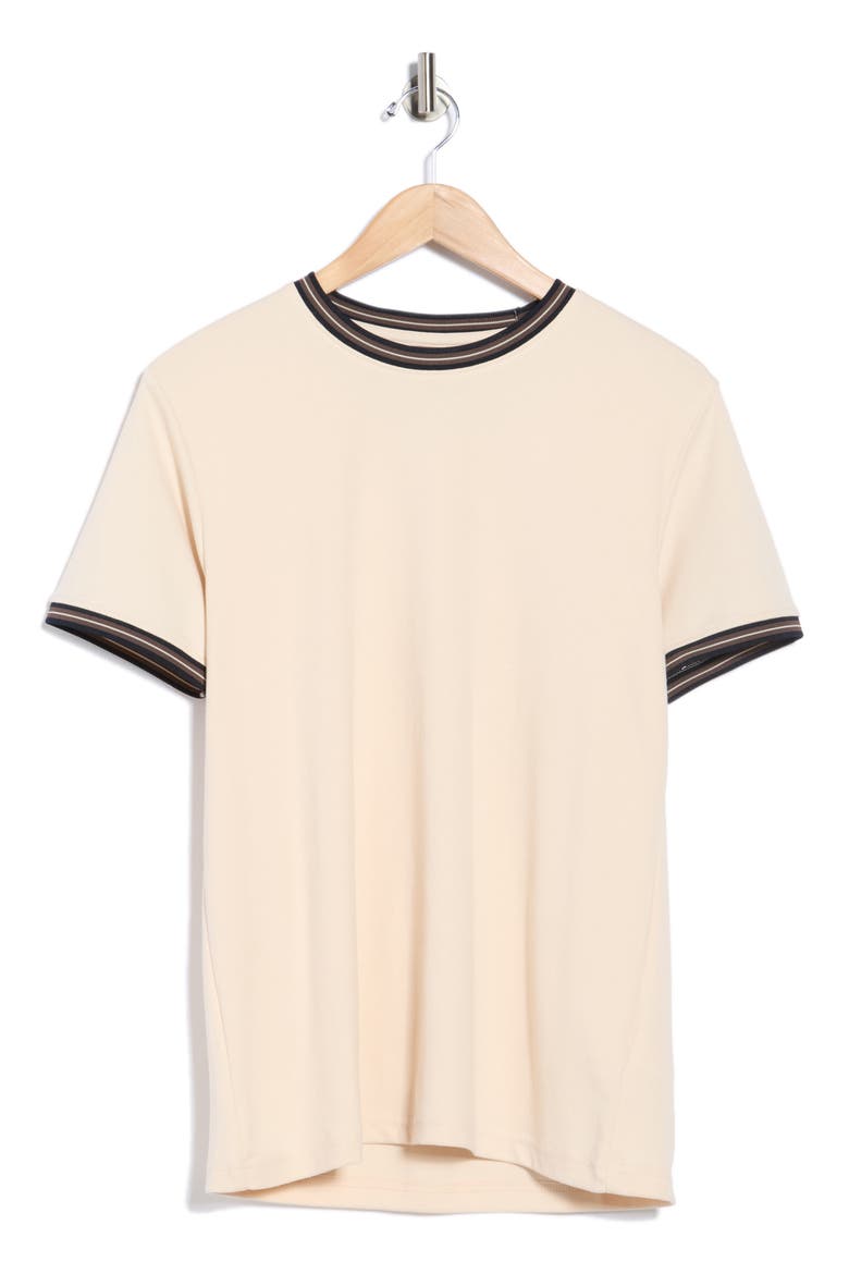 Tipped Crewneck T-Shirt, Alternate, color, CREAM