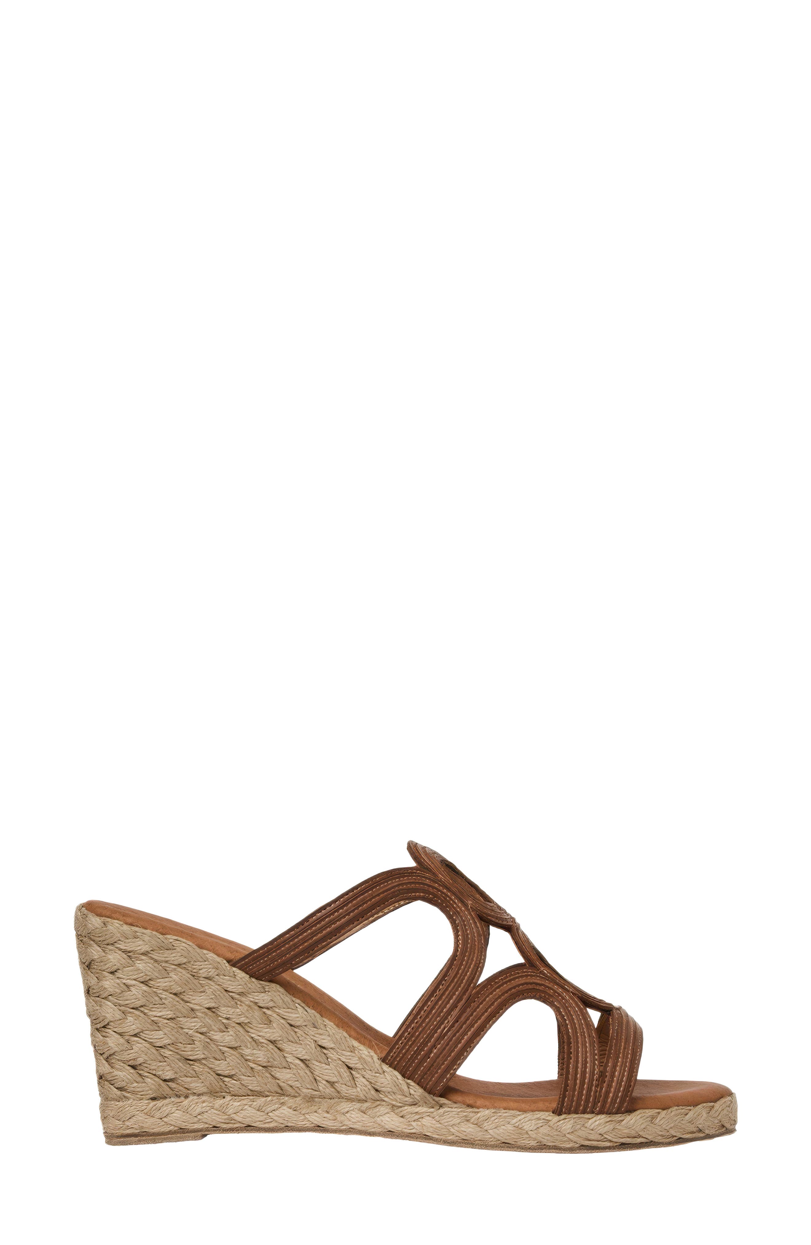 André Assous Neena Espadrille Wedge Sandal, Alternate, color, Cognac