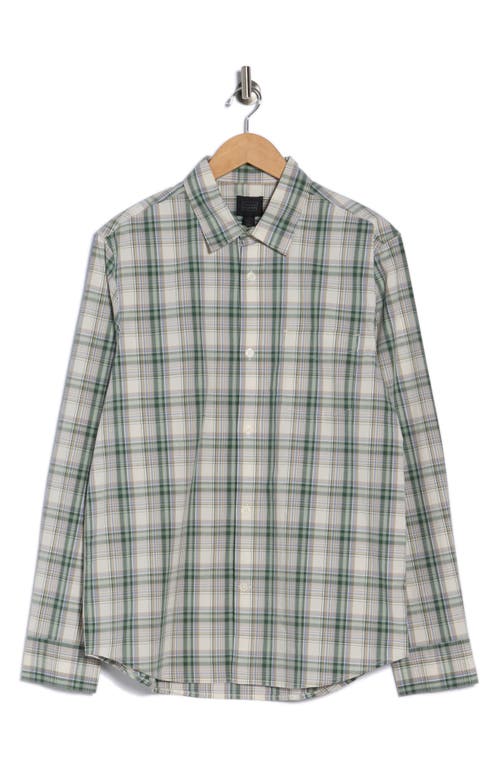 14th & Union Plaid Poplin Button-up Shirt In Green