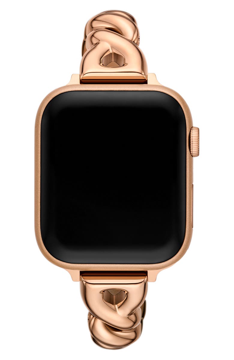 Kate Spade New York twist 16mm stainless steel apple watch<sup>®</sup> watchband, Alternate, color, Rose Gold