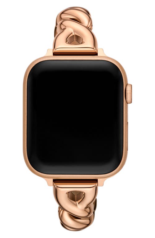 Kate Spade New York Rose Gold-tone Stainless Steel Strap For Apple Watch, 38-45mm In Rose Gold