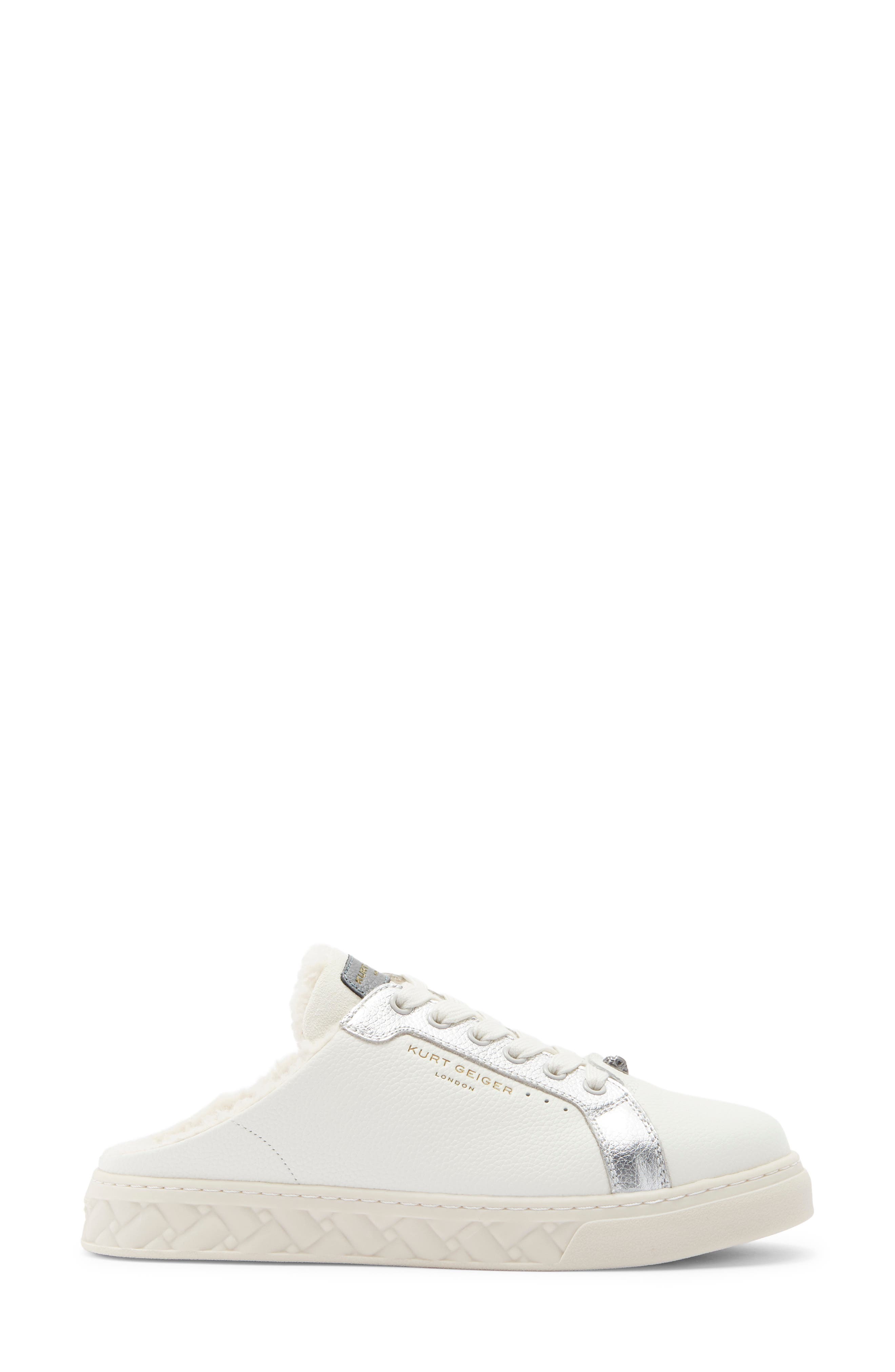 Kurt Geiger London Kensington Mule Sneaker, Alternate, color, Silver/White