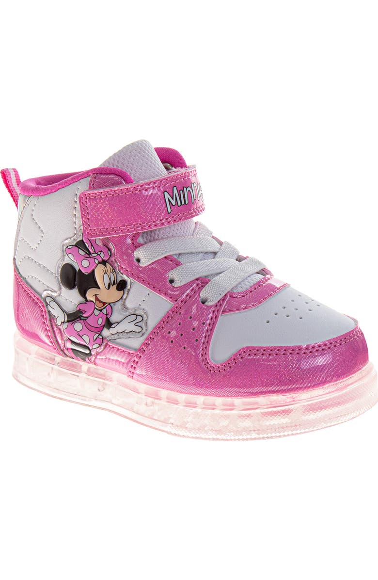 JOSMO x Disney<sup>®</sup> Kids' Minnie Mouse High Top Sneaker, Main, color, Pink White