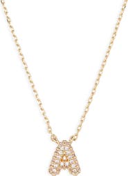 BP. Pavé Crystal Initial Necklace