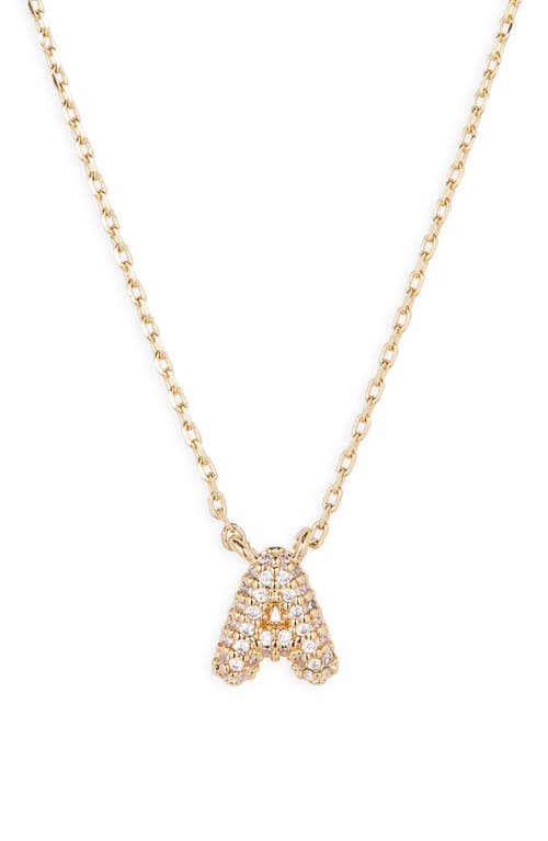 Bp. Pavé Crystal Initial Necklace In Gold