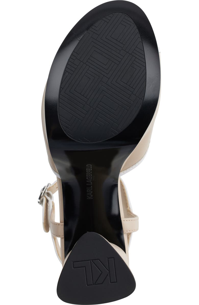 KARL LAGERFELD PARIS Hallet Platform Sandal, Alternate, color, Nude/ White