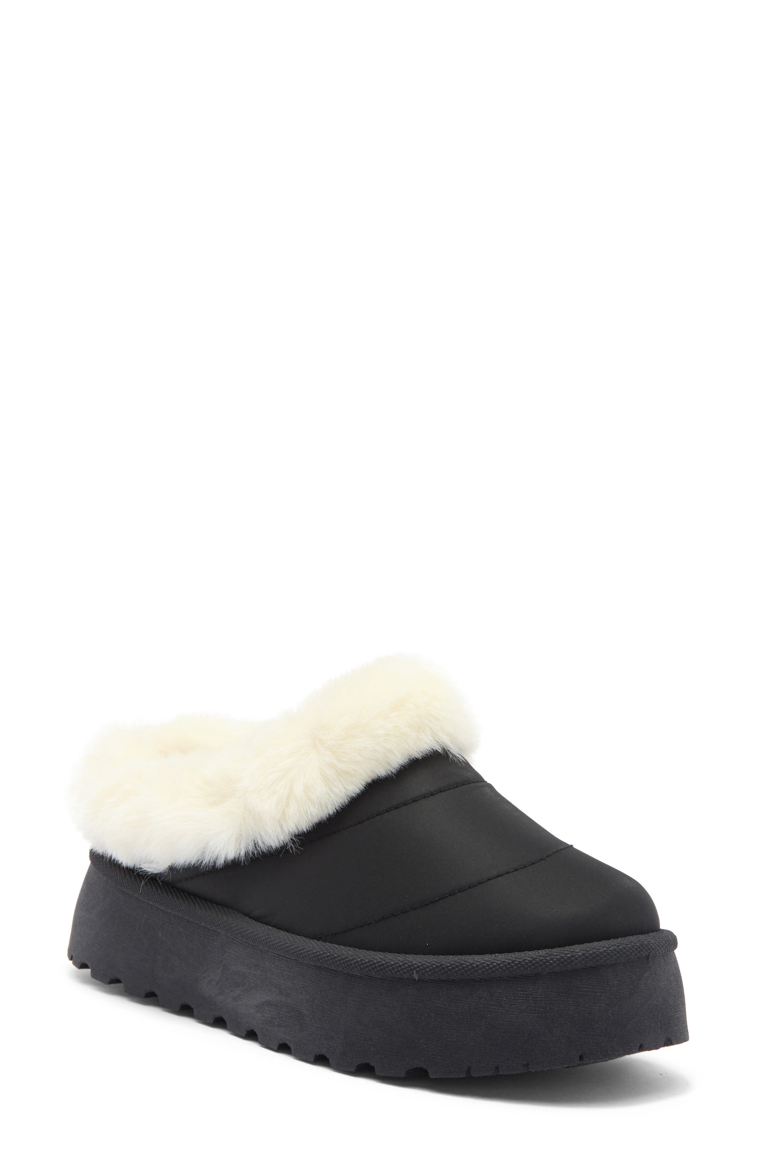 Steve Madden Unitie Faux Fur Platform Clog, Main, color, 