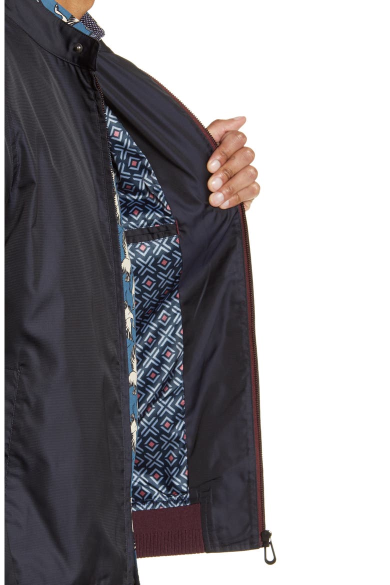 Horwod Semi Plain Nylon Bomber, Alternate, color, NAVY