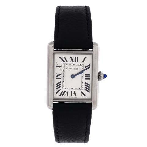 Must de Cartier Tank Quartz Watch Stainless Steel and Leather 25