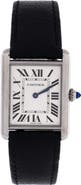 Pre-Owned Cartier Must de Cartier Tank Quartz Watch Stainless Steel and Leather 25