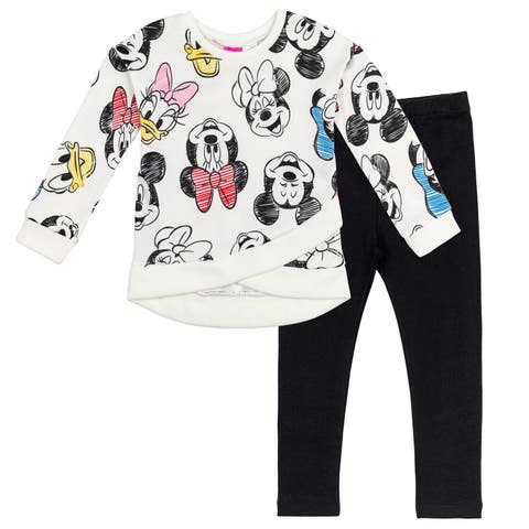 Minnie Mouse Baby Girls' 2-Piece Fleece Sweatshirt and Leggings Set (Baby)