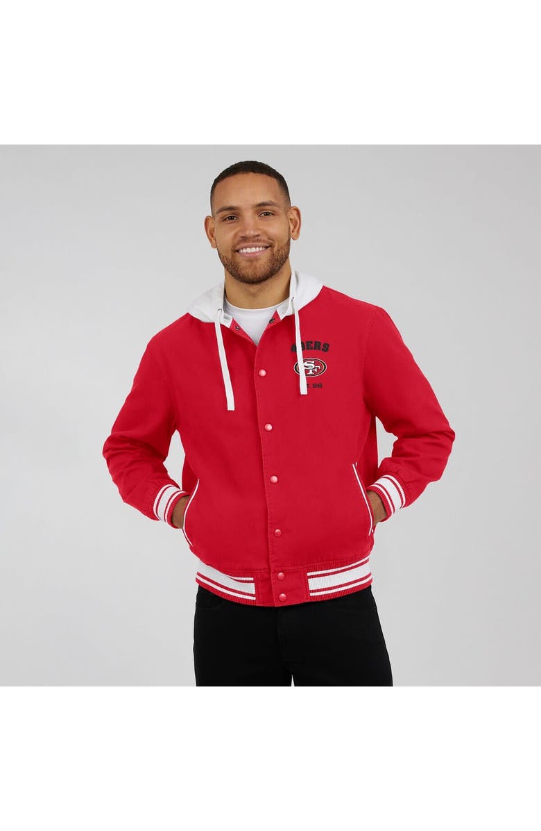Darius Rucker Collection by Fanatics Men's Darius Rucker Collection by Fanatics Scarlet San Francisco 49ers Full-Snap Hoodie Jacket, Alternate, color, Scarlet