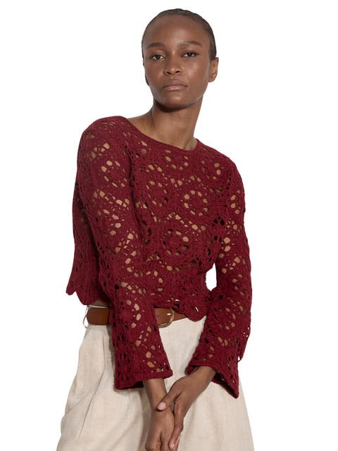 Tape Yarn Crochet Top