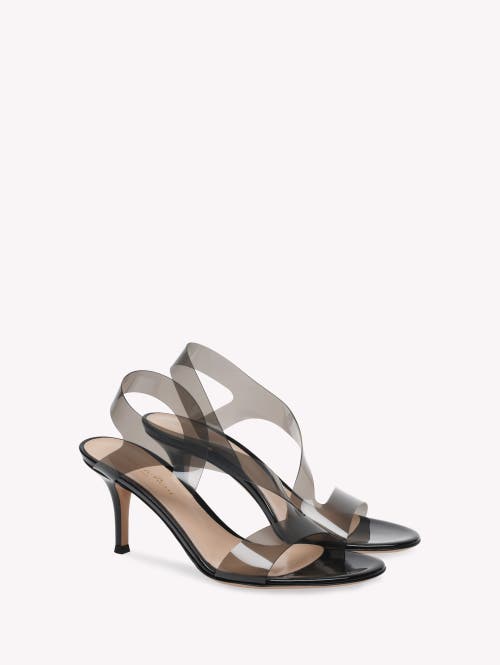 Gianvito Rossi Metropolis 70mm Transparent Sandals In Black