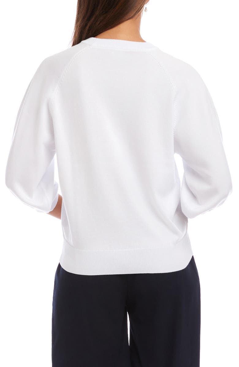Karen Kane Puff Sleeve Sweater, Alternate, color, White