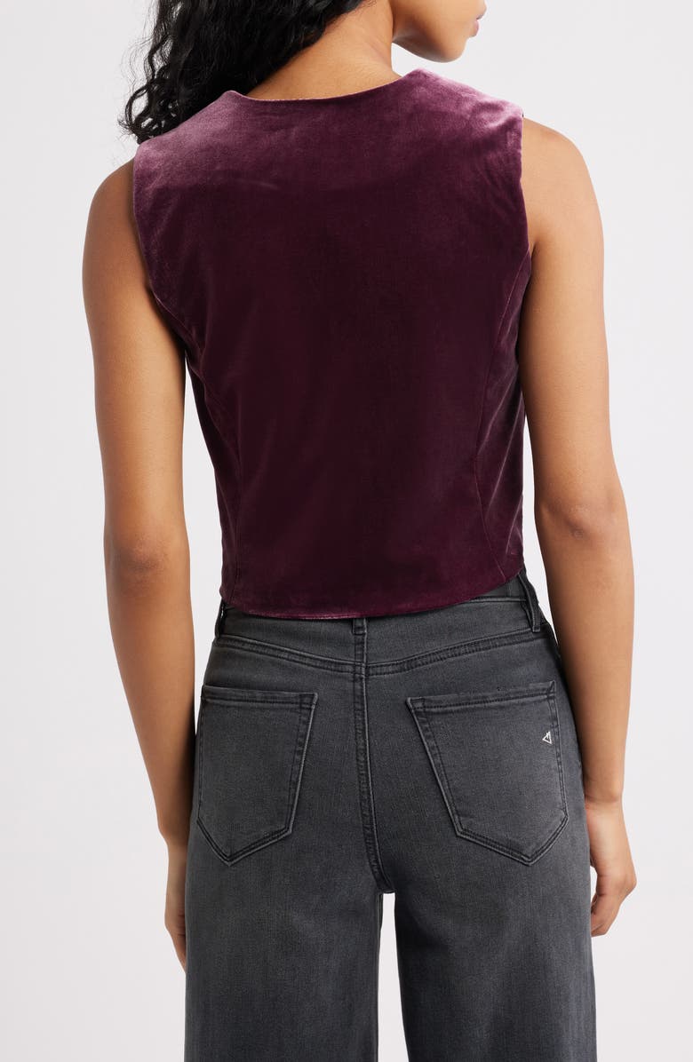 VERO MODA Shanna Velvet Vest, Alternate, color, Winetasting