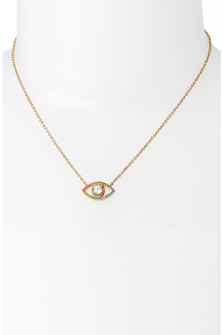 Evil Eye Pendant Necklace, Alternate, color, MULTI