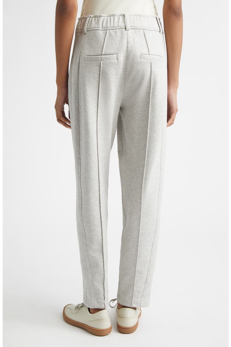 Heloise Slim Pleated Cotton Sweatpants, Alternate, color, GREY