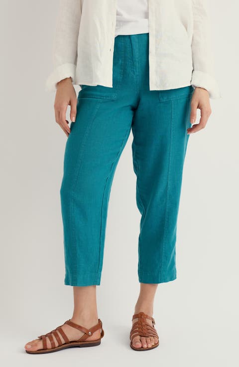 Saltings Cropped Linen Pants