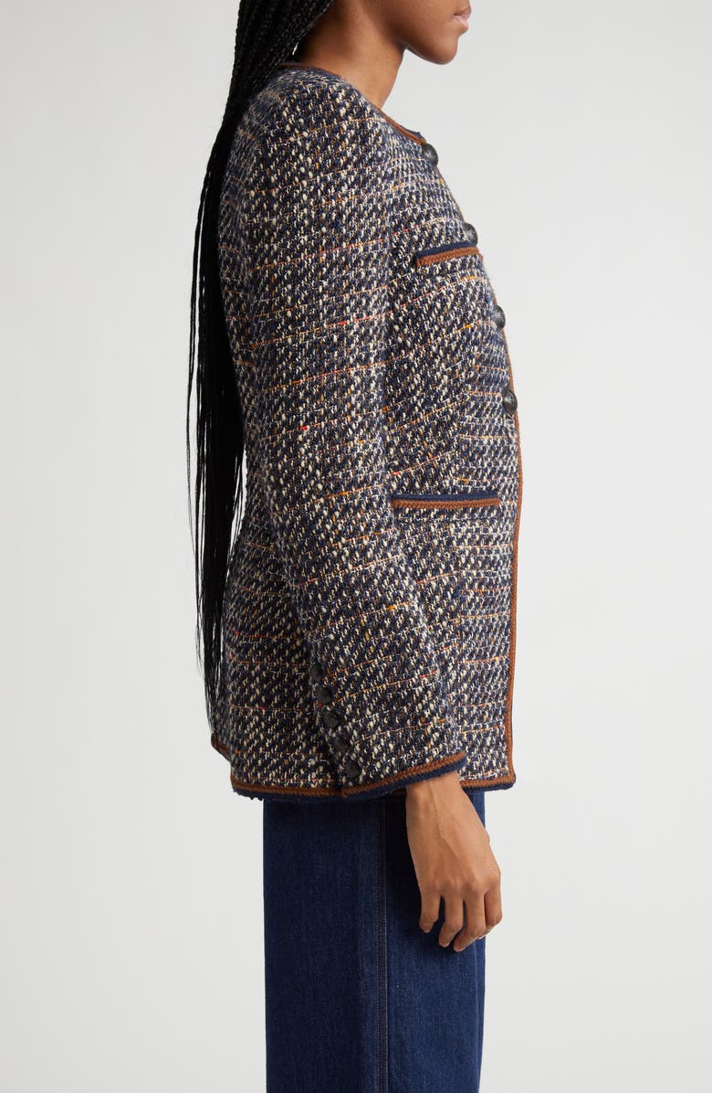 Veronica Beard Alessia Tweed Cutaway Jacket, Alternate, color,