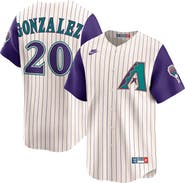 Nike Men's Nike Luis Gonzalez Cream Arizona Diamondbacks Throwback Cooperstown Collection Limited Jersey