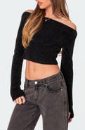 EDIKTED Farrah Off the Shoulder Crop Top