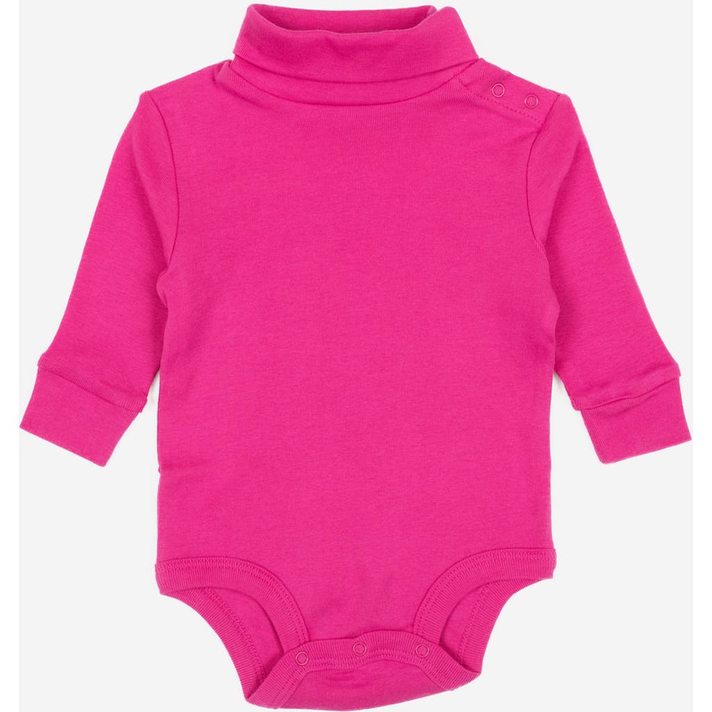 Leveret Baby Turtleneck Bodysuit, Cotton Long Sleeve In Pink