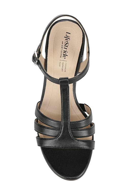 Lifestride Rio Ankle Strap Platform Sandal In Black