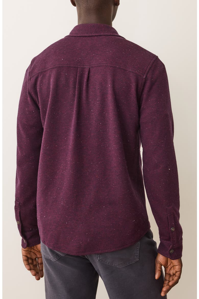 Pacifica Nep Stretch Twill Overshirt, Alternate, color, BURGUNDY NEPS