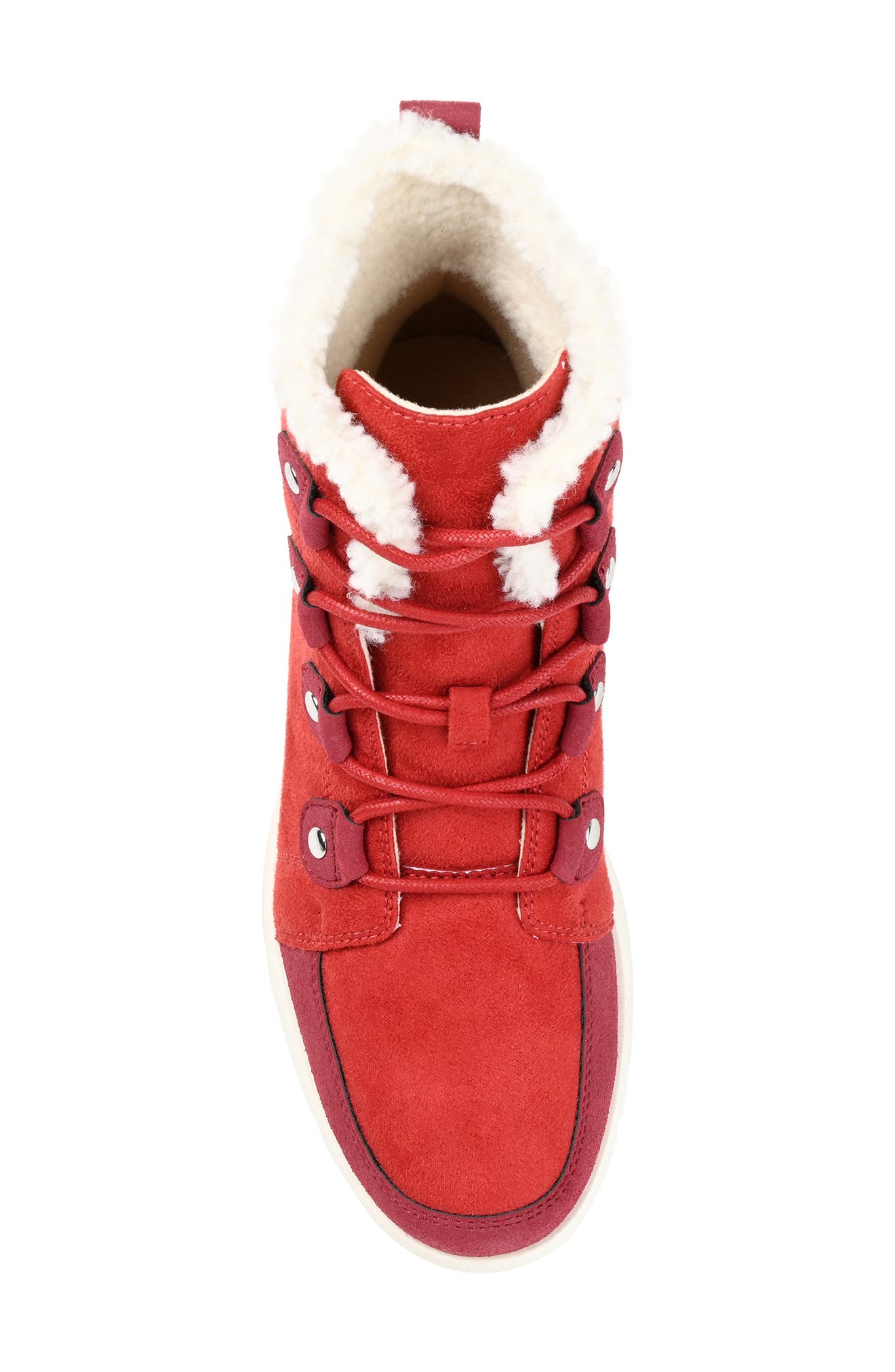 Laynee Faux Fur Lining Boot, Alternate, color, RED