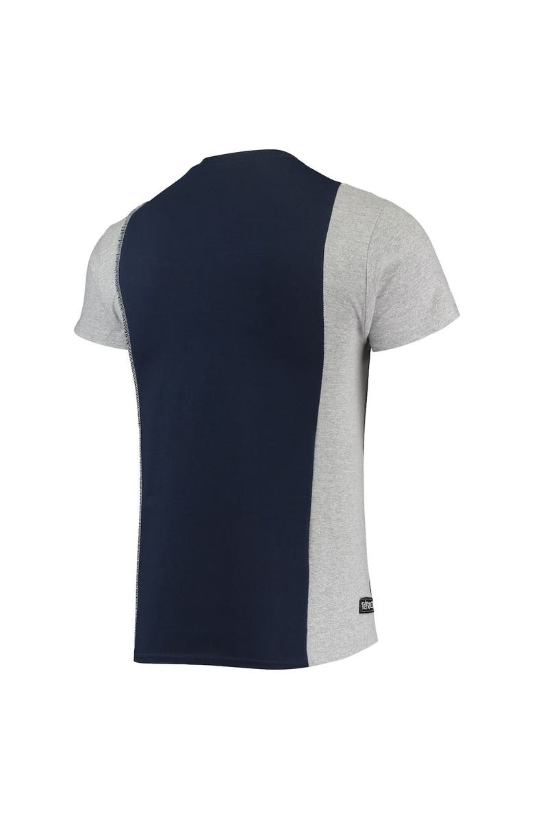 REFRIED APPAREL Men's Refried Apparel Navy/Heathered Gray New England Patriots Sustainable Split T-Shirt, Alternate, color, Navy