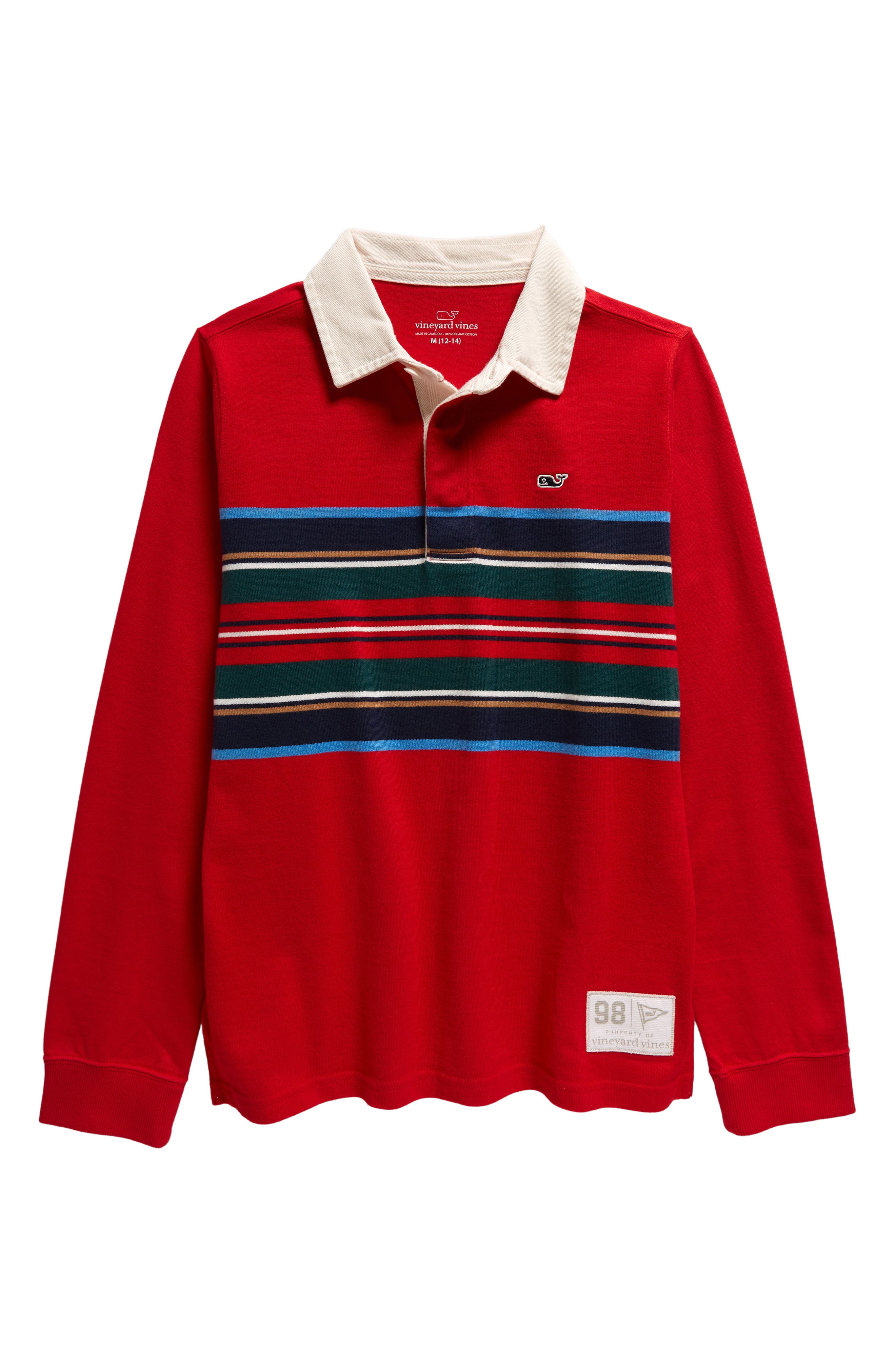 vineyard vines Kids' Stripe Organic Cotton Rugby Polo | Nordstromrack