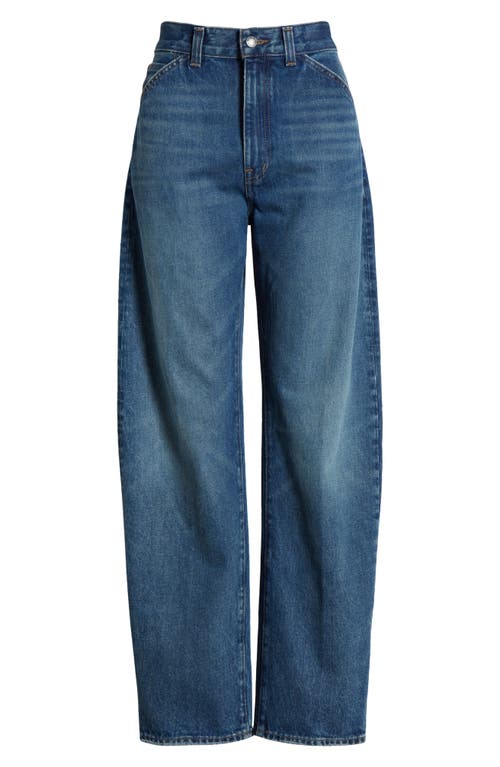 Madewell High Waist Crop Balloon Jeans In Blue