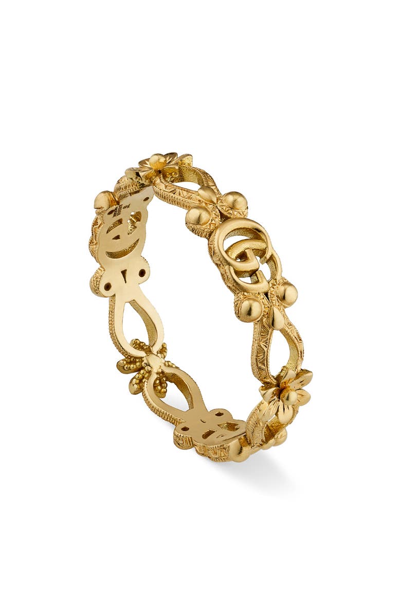 Gucci Flora 18K Gold Ring, Main, color, 