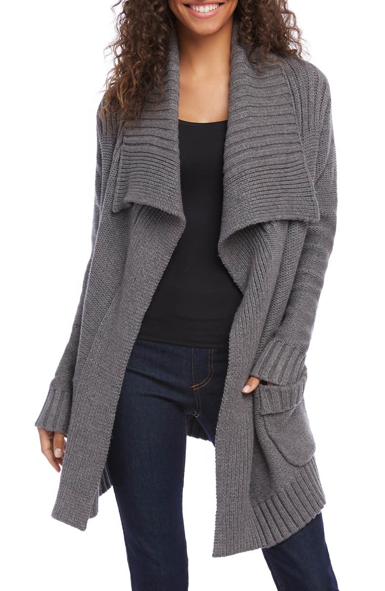 Karen Kane Shawl Collar Cardigan, Main, color, 