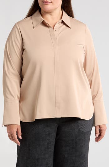 Wit & Wisdom Satin Button-up Shirt