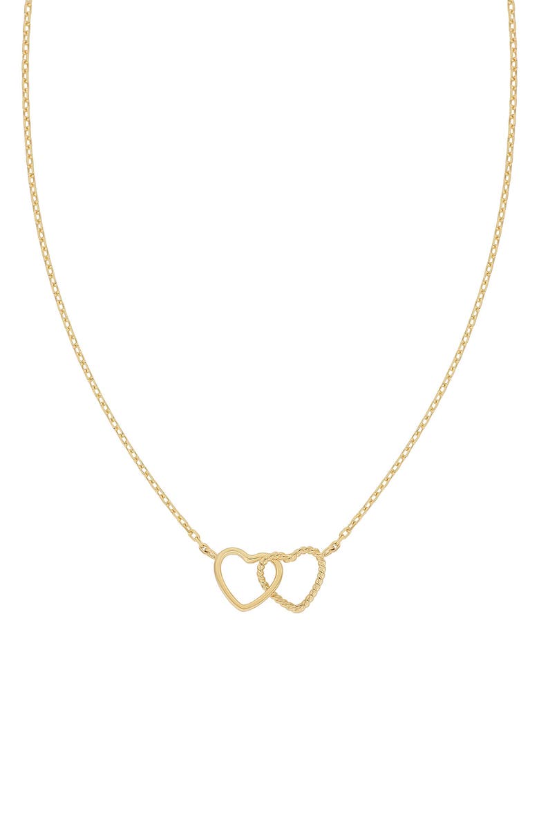 Bony Levy 14K Gold Interlocking Heart Pendant Necklace, Main, color, 
