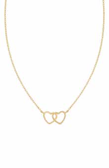 Bony Levy 14K Gold Interlocking Heart Pendant Necklace