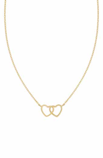 Bony Levy 14K Gold Interlocking Heart Pendant Necklace