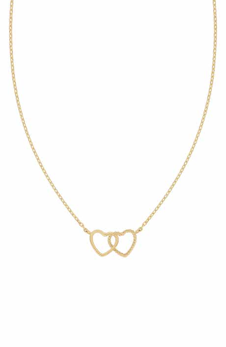 Bony Levy 14K Gold Interlocking Heart Pendant Necklace