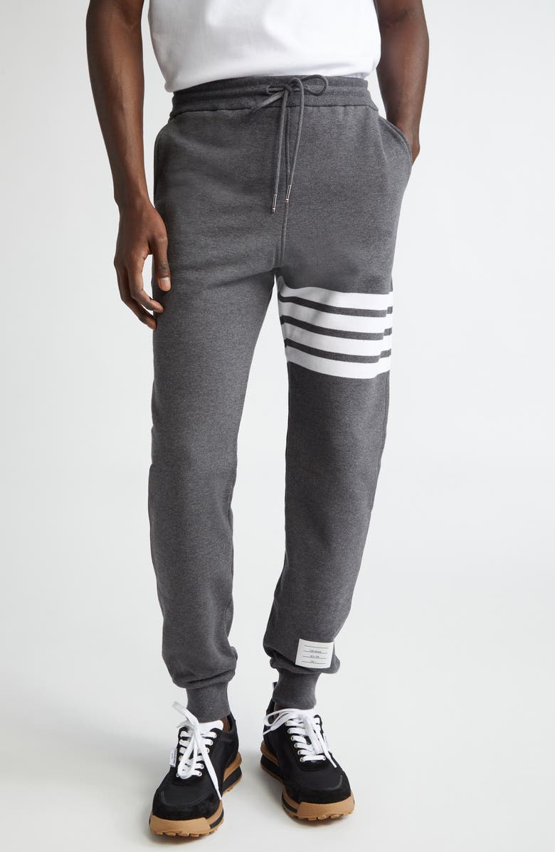 Thom Browne Stripe Jogger Pants, Main, color, Dark Grey