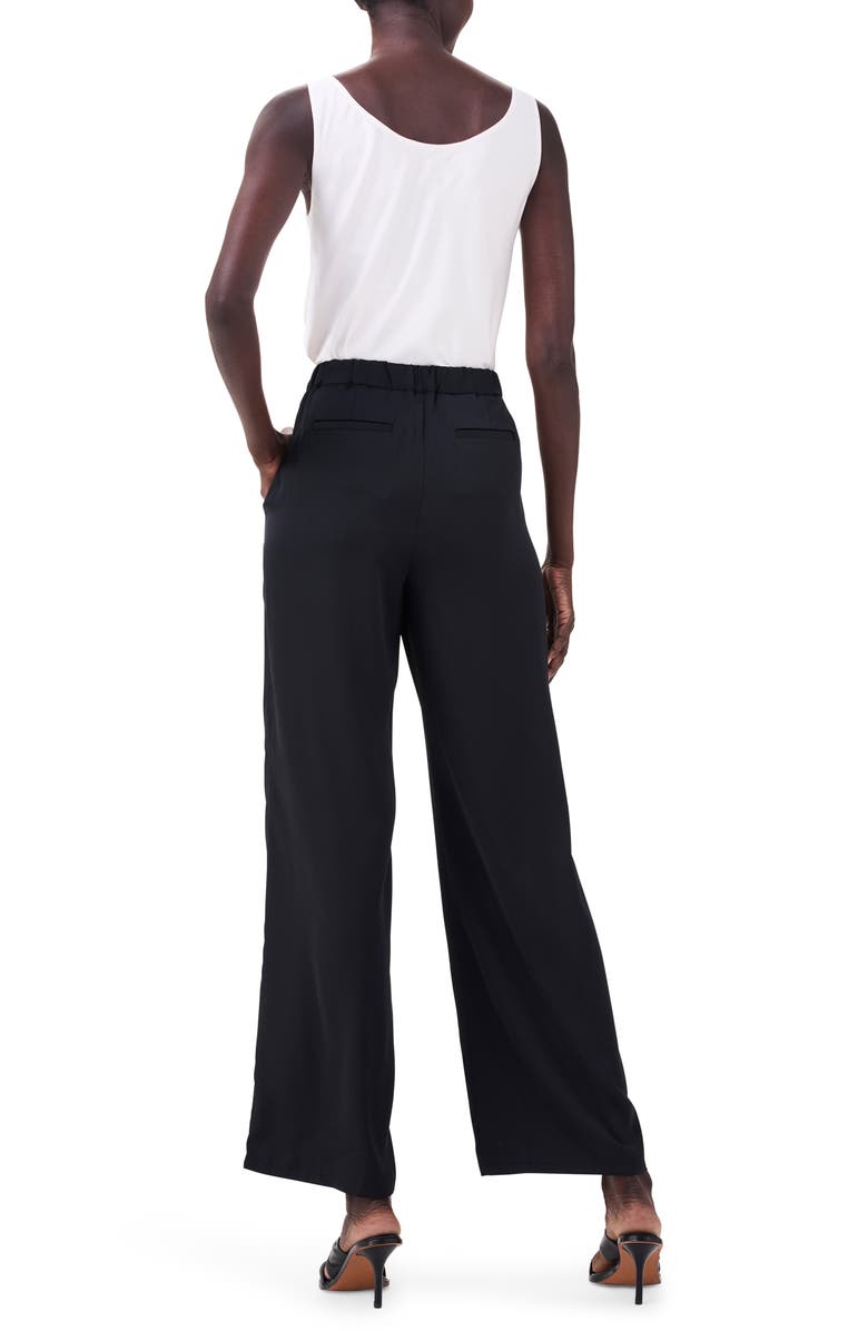 NIC+ZOE Crepe Wide Leg Pants, Alternate, color, Black Onyx