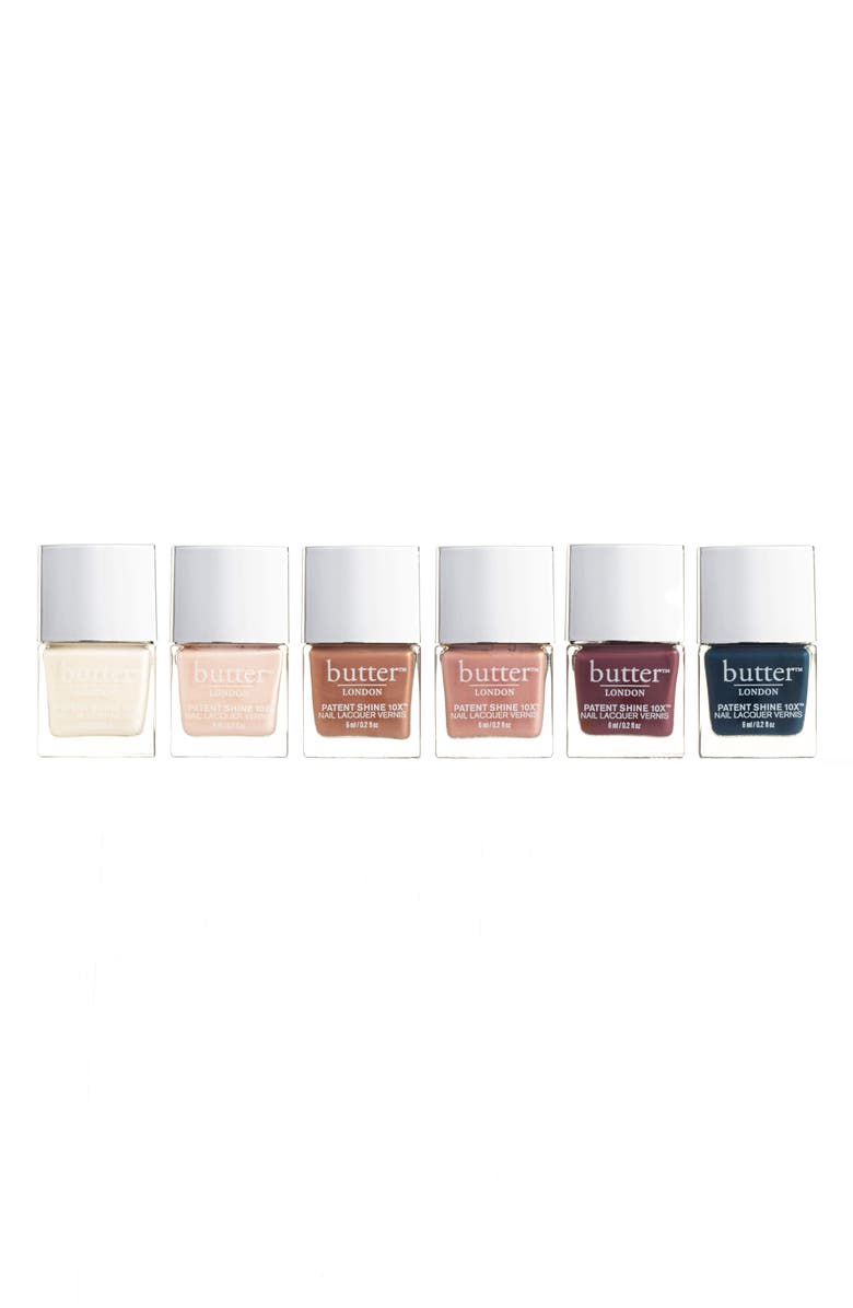 butter LONDON Cashmere Cremes Patent Shine 10X<sup>®</sup> Nail Lacquer Set, Main, color,