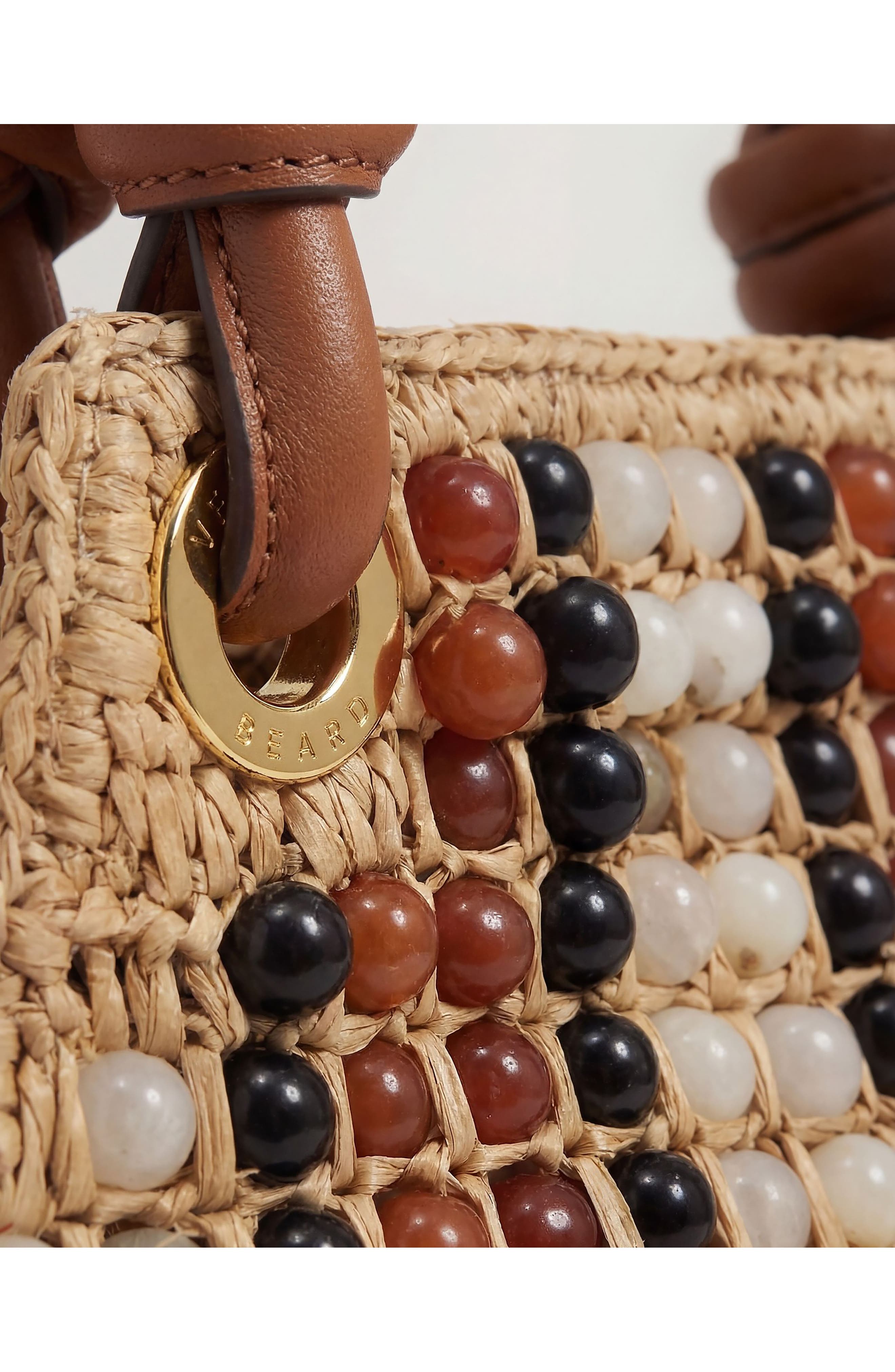 Veronica Beard Small Slouch Beaded Bag, Alternate, color, Hazelwood Multi