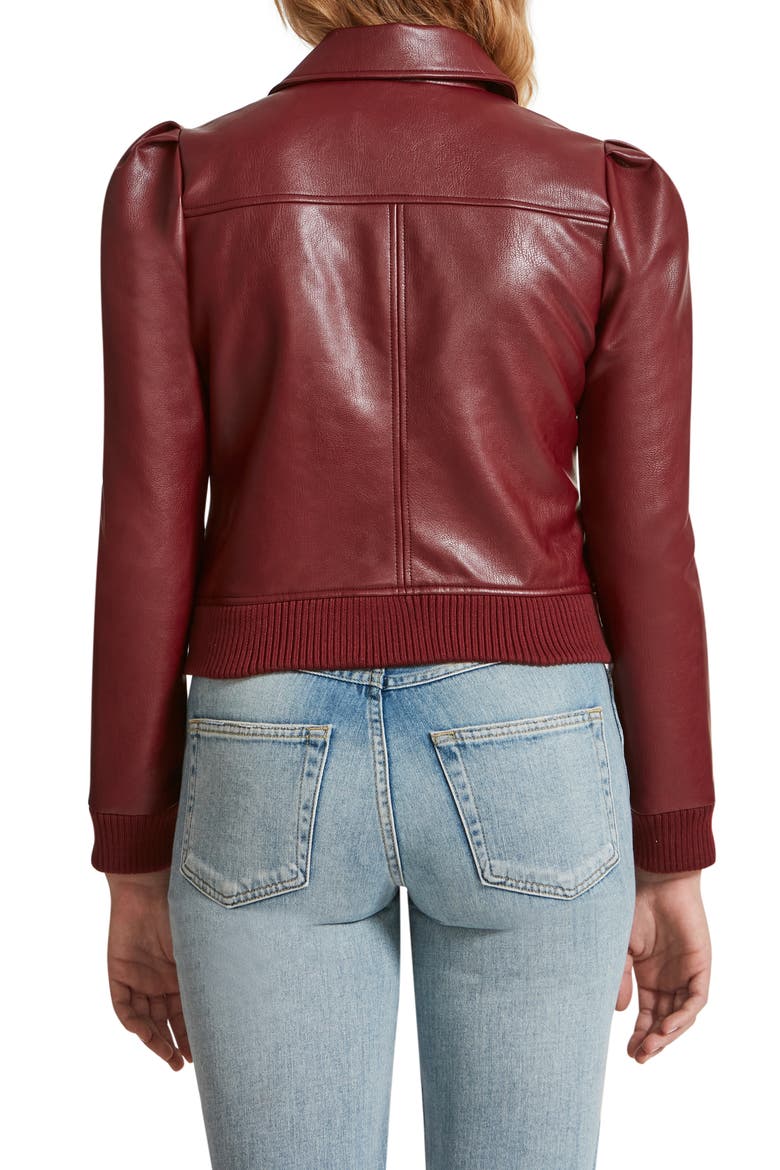 BB Dakota Boss Mode Faux Leather Jacket, Alternate, color, BEET