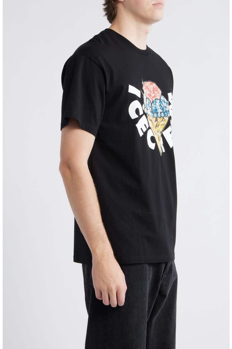 Bouquet Cotton T-Shirt, Alternate, color, BLACK