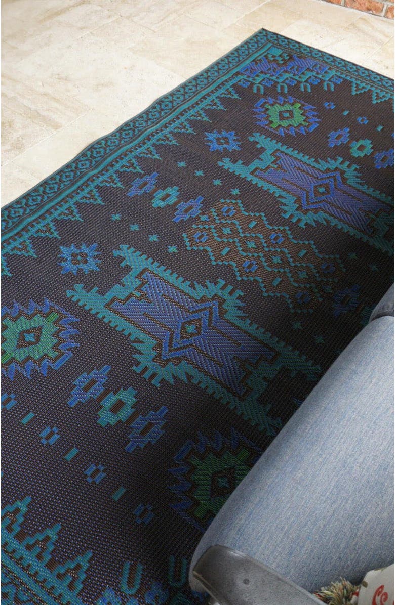 Mad Mats Apache Black & Aqua, Alternate, color, Black And Aqua
