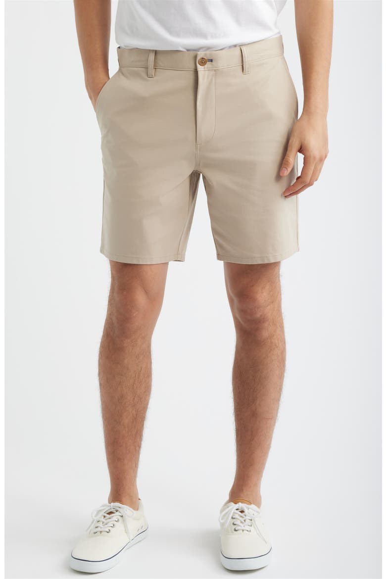 Jupiters Stretch Cotton Blend Chino Shorts, Main, color, KHAKI